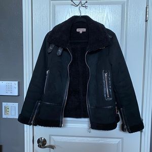 Philosophy Suede Biker Jacket